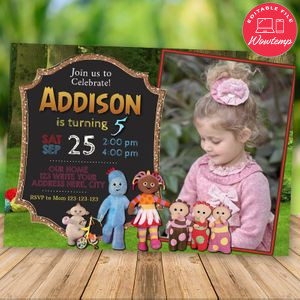 Editable Oopsy Daisy Makka Pakka iggle piggle Birthday Flyer Instant Download