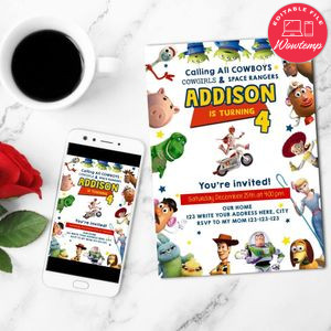 Toy Story 4 Invitation Customizable Template Instant Download