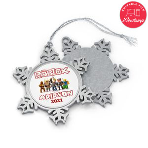 Roblox Pewter Snowflake Ornament Gift