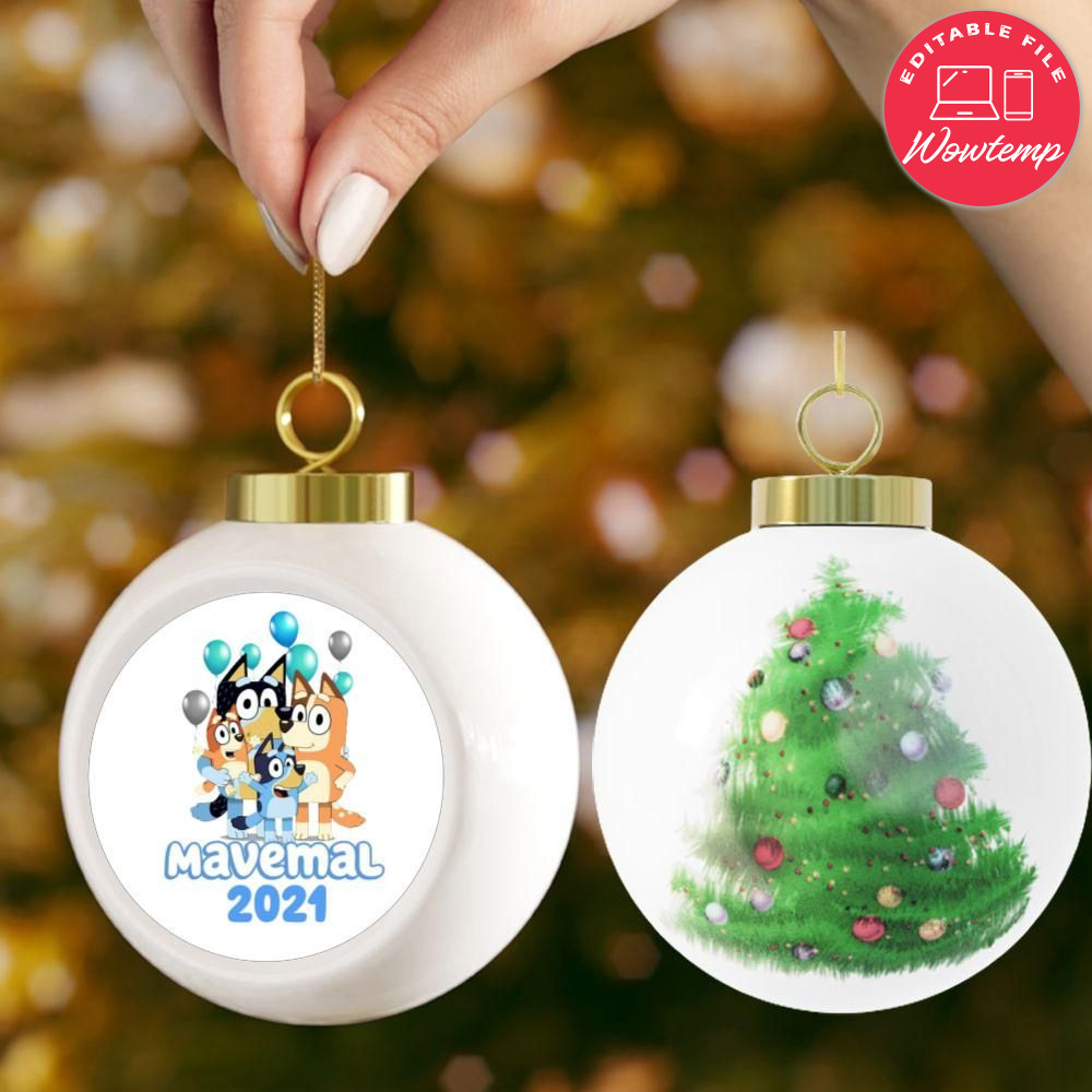 Bluey Christmas Ball Ornament Gift