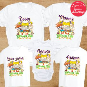 Rugrats Family Matching Birthday Shirts for Girl