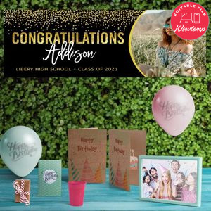 Graduation Class of 2021 Banner Printable Instant Download