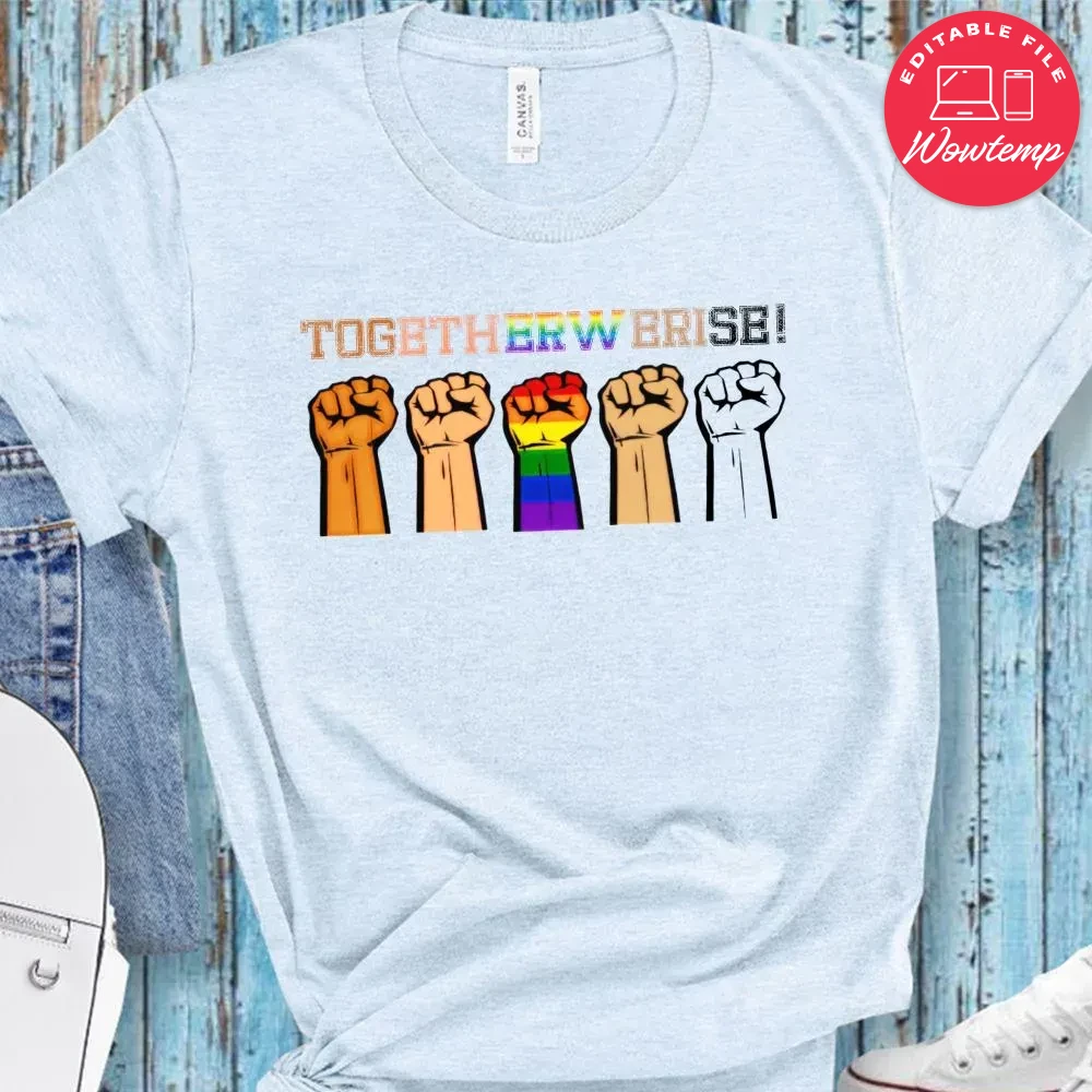 Together We Rise LGBTQ Support PNG file template | Wowtemp