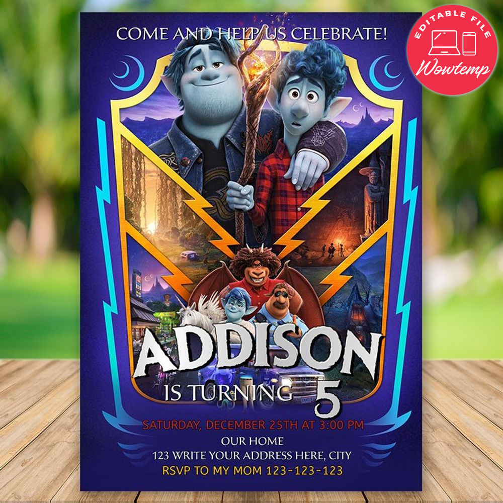 Editable Onward 2020 Birthday Flyer Instant Download