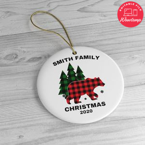 Polar Bear Polar Bear Christmas Ceramic Ornament Gift for Family