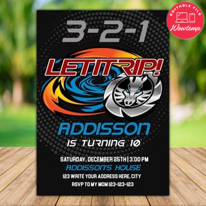 Printable Blade Tournament Invitation Template Instant Download