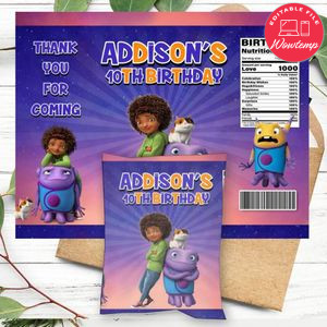 Dreamworks home Chip Bag Digital File Instant Download