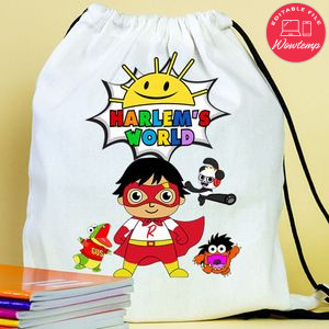 Personalised Ryan's World Drawstring Bag