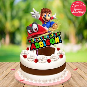 Super Mario Odyssey Printable Digital File Cake Topper Instant Download