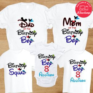 Disney birthday family shirts - Disney birthday squad shirts