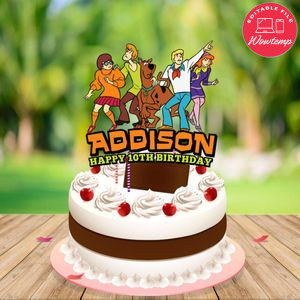 Scooby Doo Birthday Centerpiece Template Printable Instant Download