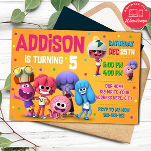 Jelly Jamm Invitation Template to Print at Home Instant Download