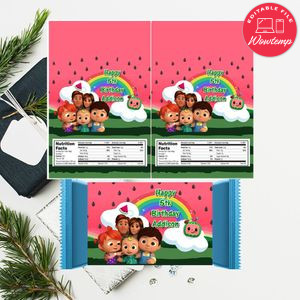 Cocomelon hershey Candy Bar Wrapper Digital File Printable Instant Download