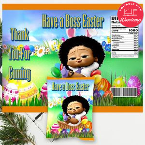 Black Girl Baby Boss Chip Bag Digital File Printable Instant Download