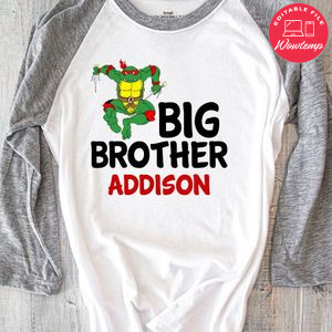 Ninja turtle Big Brother Iron On Transfer Shirt Template Instant Download