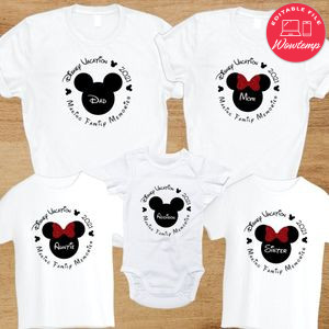Custom Name Disney Family 2021 Vacation T-Shirt