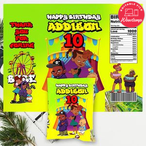 Bebe's Kid Birthday Chip Bag Digital File Printable Instant Download