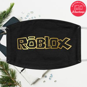 Roblox Logo Gold Washable Face Mask