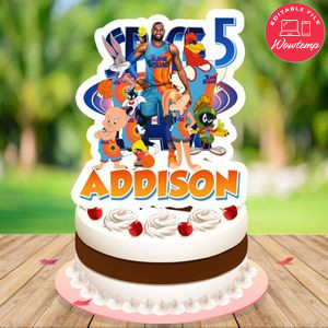 Space jam 2 Birthday Cake Topper Template Printable Instant Download