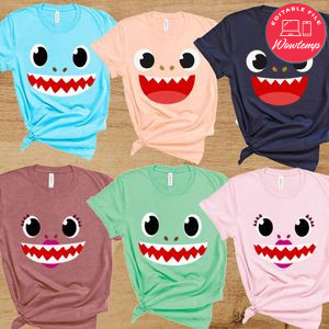 Playeras baby shark Birthday Family Vacation T-Shirt