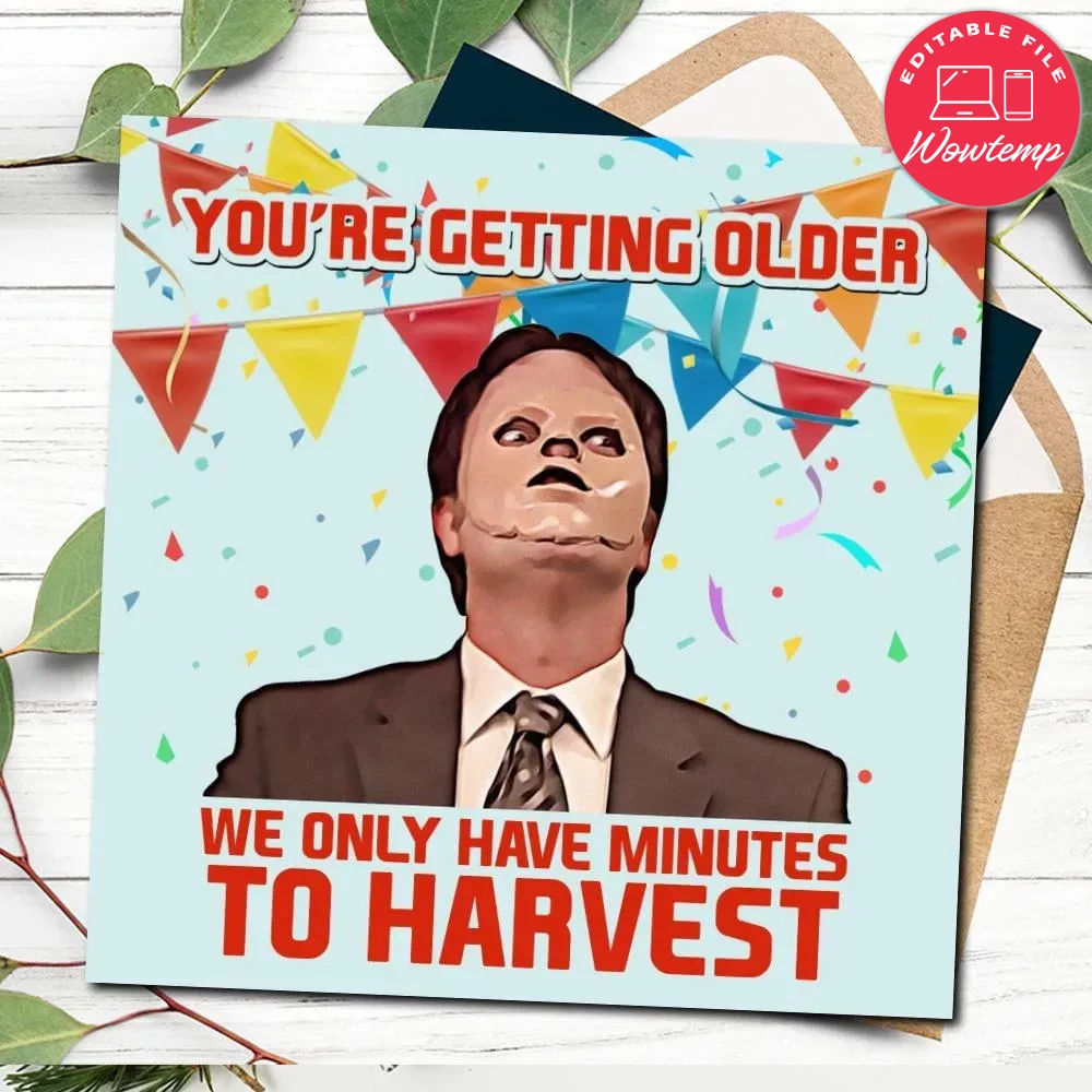 Dwight Harvest Birthday Card DIY Wowtemp