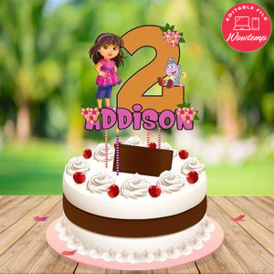 Dora Birthday Centerpiece Template Printable Instant Download