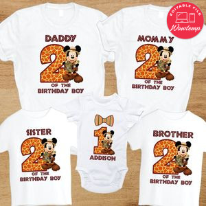 Animal Kingdom Birthday Family Trip Vacation PNG file template