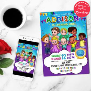 ChuChu TV Invitation Customizable Template Instant Download