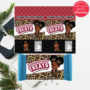 Cheetah Boss Baby Rice Krispie Treat Digital File Template Instant Download