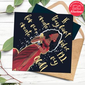 If They Won't Create roles for me, i will create my own Graduation Card Template to Print at Home Instant Download