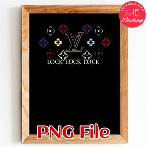 LV Colorful Inspired PNG file template