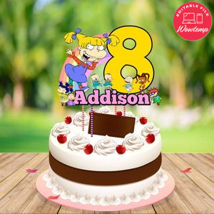 Angelica Rugrats Birthday Cake Topper Template Printable Instant Download