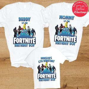 Gamer Family Matching Birthday Shirts