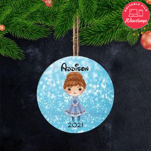 Anna Disney Frozen 2 Christmas Wood Ornament Gift