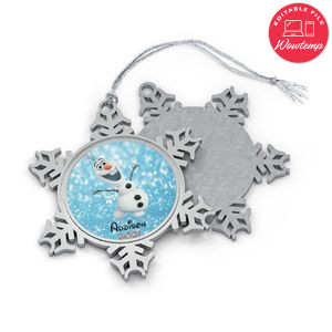 Olaf Disney Frozen 2 Pewter Snowflake Ornament Gift