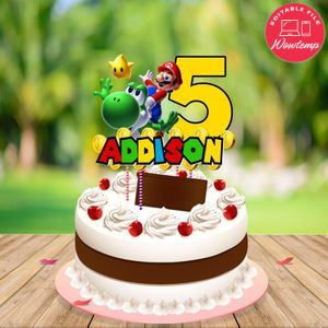Super Mario Birthday Centerpiece Template Printable Instant Download