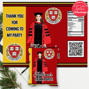 Harvard University Chip Bag Digital File Printable Instant Download