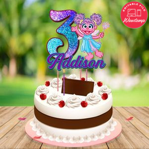 Abby Cadabby Birthday Cake Topper Template Printable Instant Download