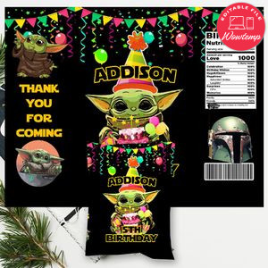 Mandalorian Chip Bag Digital File Printable Instant Download