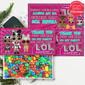 Lol Surprise Dolls Treat Bag topper Birthday Digital File Printable Instant Download