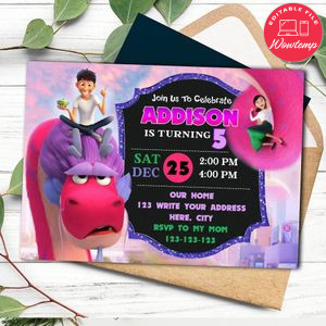 Wish Dragon Invitation Customizable Template Instant Download