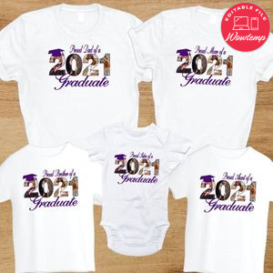 Senior Class of 2021 Family Matching With Picture Shirts