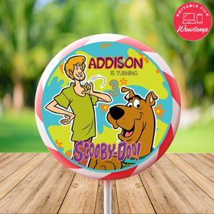 Scooby Doo Large Lollipop Labels Digital File Printable Instant Download