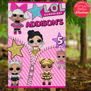 Lol Surprise Dolls Party Sign Digital File Printable Instant Download