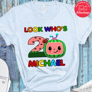 Look Who's Cocomelon Birthday PNG file template