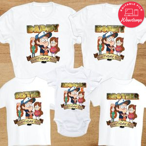 Gravity Falls Birthday Family Trip Vacation T-Shirt