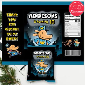 Dogman Chip Bag Digital File Printable Instant Download