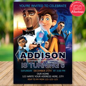 Editable Pies In Disguise Birthday Flyer Instant Download