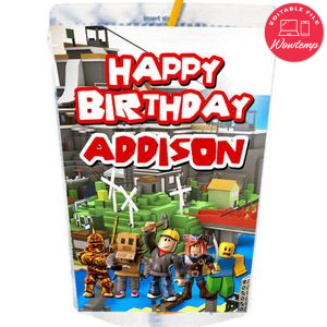 Roblox Capri Sun Labels Digital File Printable Instant Download