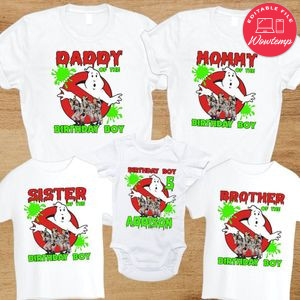 Ghostbusters Birthday Family Trip Vacation PNG file template